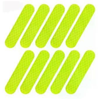10PCS Helmet Safety Warning Reflective Stickers Strip Waterproof High Visibility Reflector Tape For Night Riding Walking Car