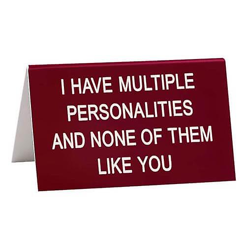 PERSONALITIES High Quality Durable Acrylic 11.5cmx7cm Say What Desk Sign Large