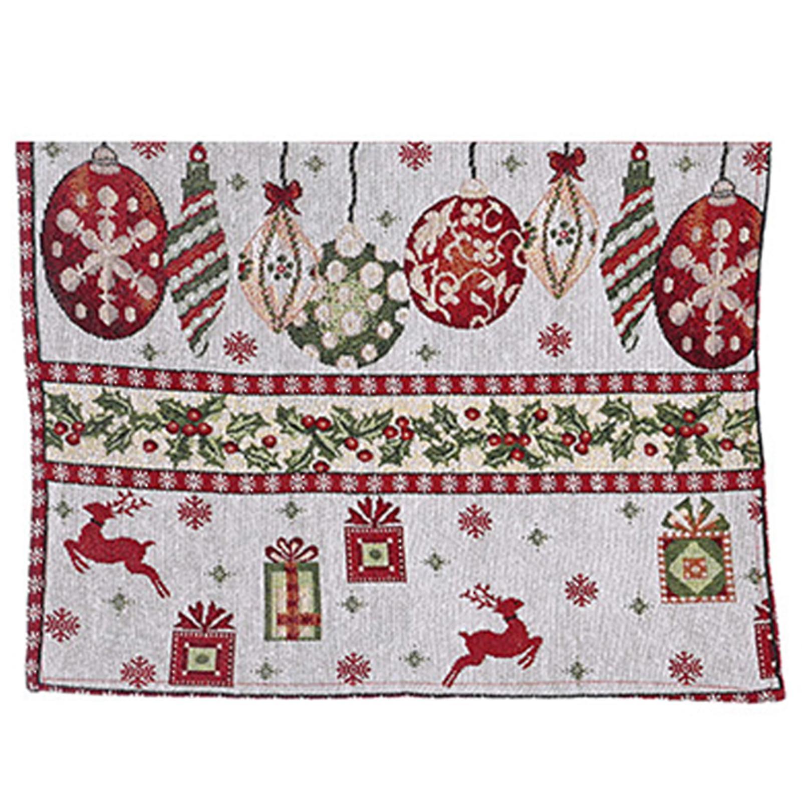 Christmas Table Mat Cartoon Xmas Figure Decorative Rectangular