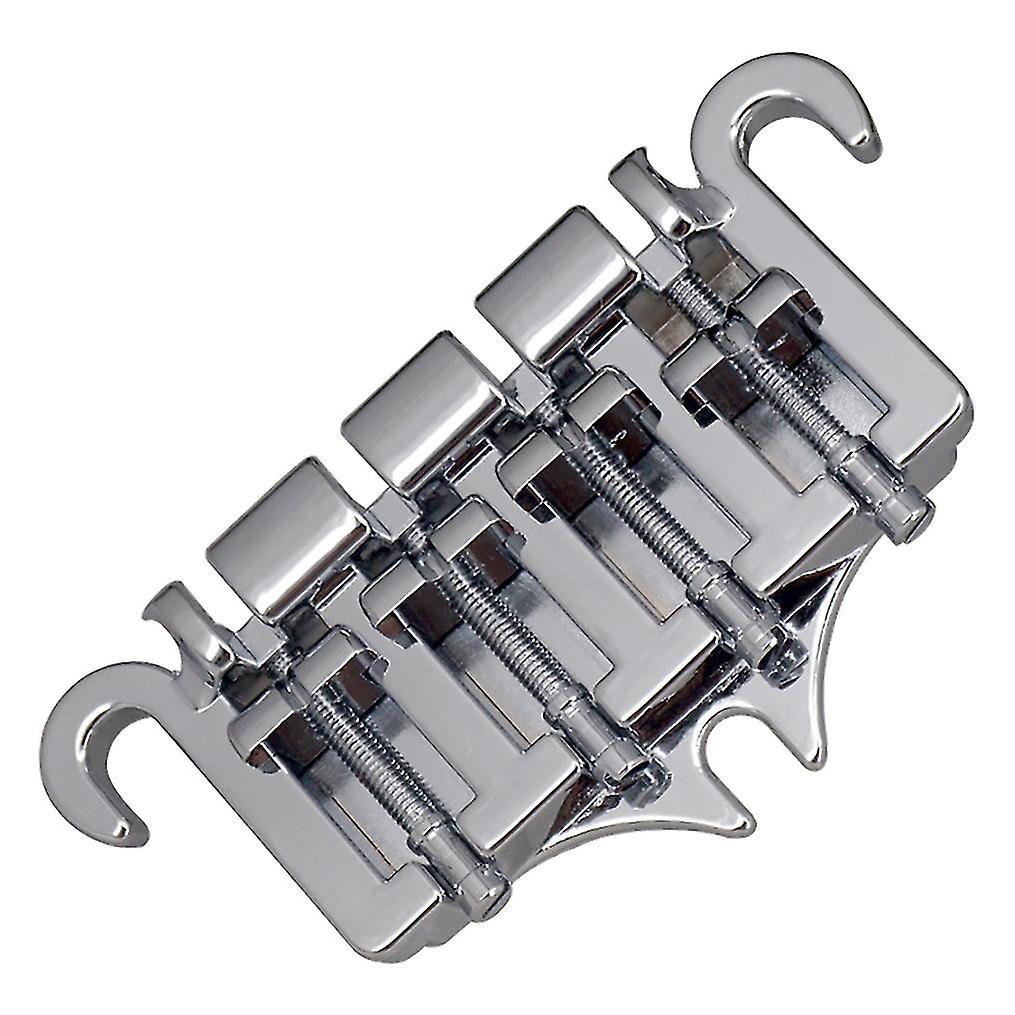 3 4 String Bridge Tailpiece Alloy Bridges With Saddle For Style ,silver