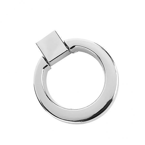 5xModern Cabinet Drawer Door Ring Knob Wardrobe Cupboard Pull Handle -Silver