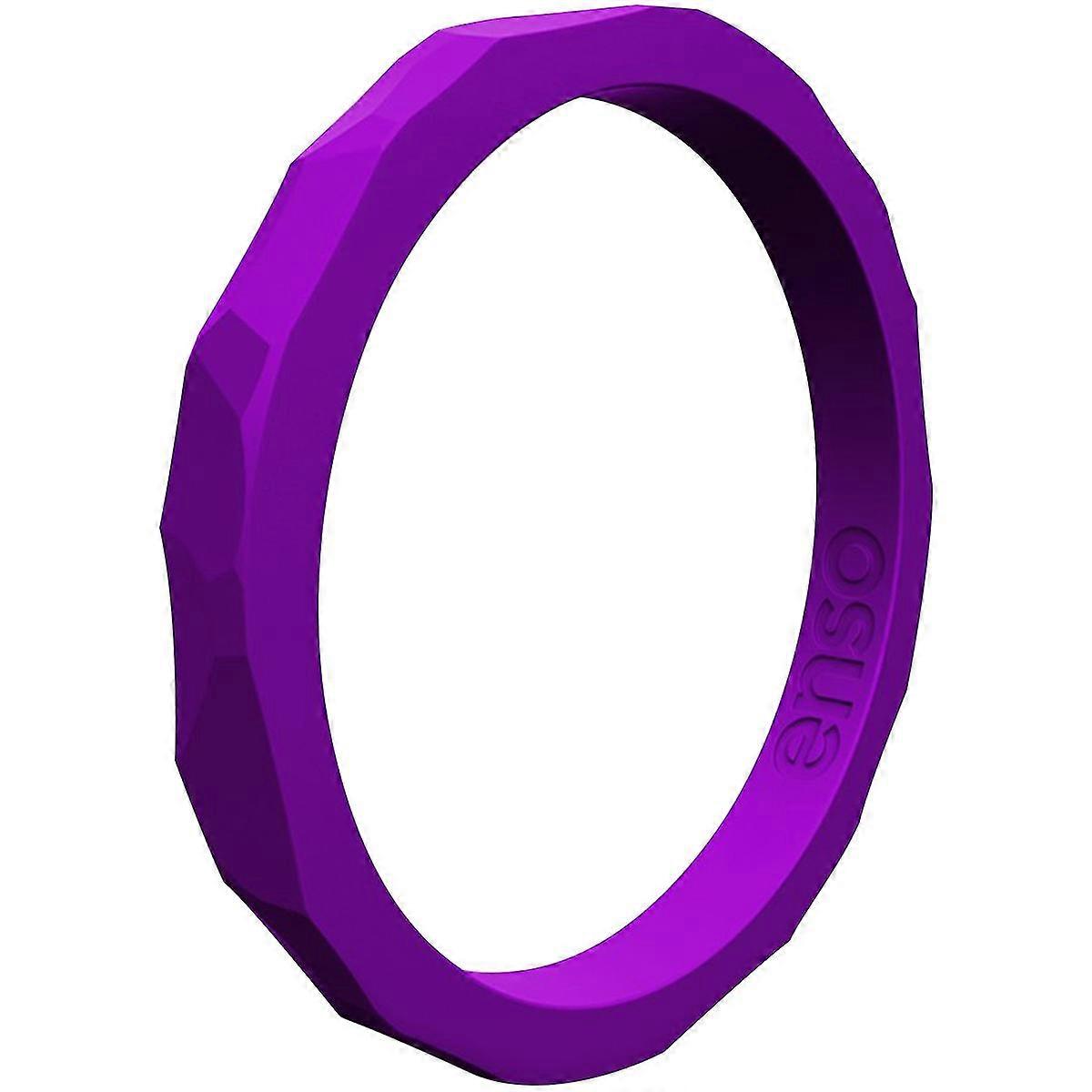 Inele Enso Hammered Stackables Seria Silicon Ring - Royal Purple