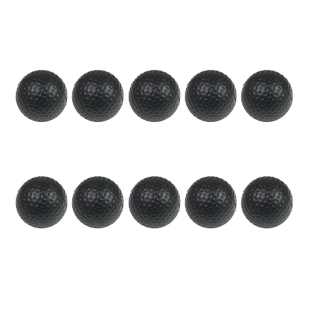10 Pieces Practice Golf Ball PU Dimpled Elastic Training Golf Ball Red