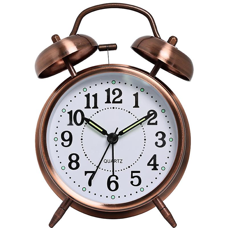 Loud Alarm Clock For Heavy Sleepers Adults,4.5 Inch Silent Non-ticking Quartz With Backlight,twin Bell