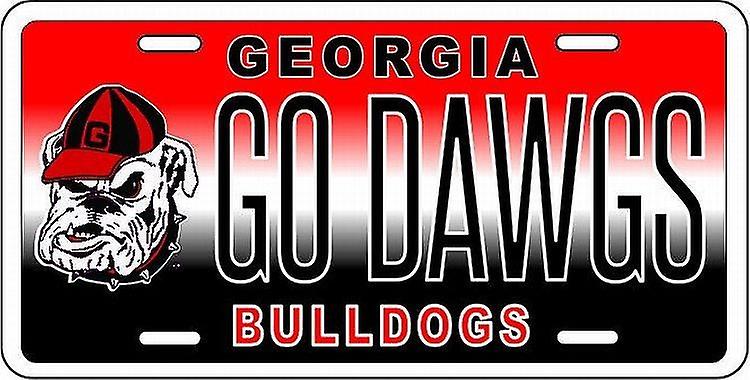 Georgia Bulldogs NCAA "Go Dawgs" License Plate