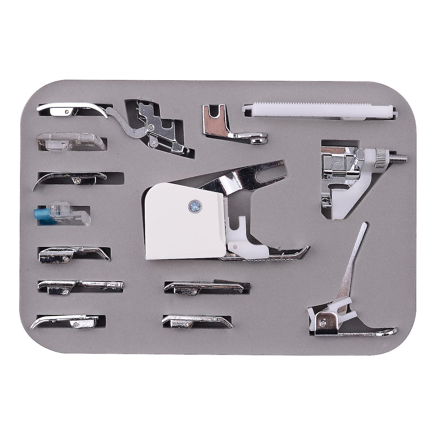 Ensembles d’ustensiles de cuisine 15 pcs Machine à coudre Presser Walking Feet Kit Cy-015 Low Shank Adapter Zipper Q