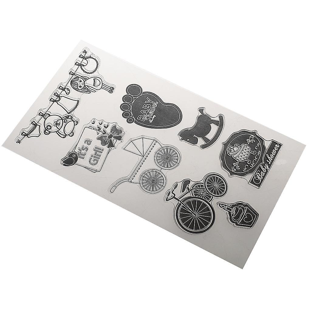 Silicone Clear Rubber Stamp/Seal for DIY Scrapbooking Footprint Pattern