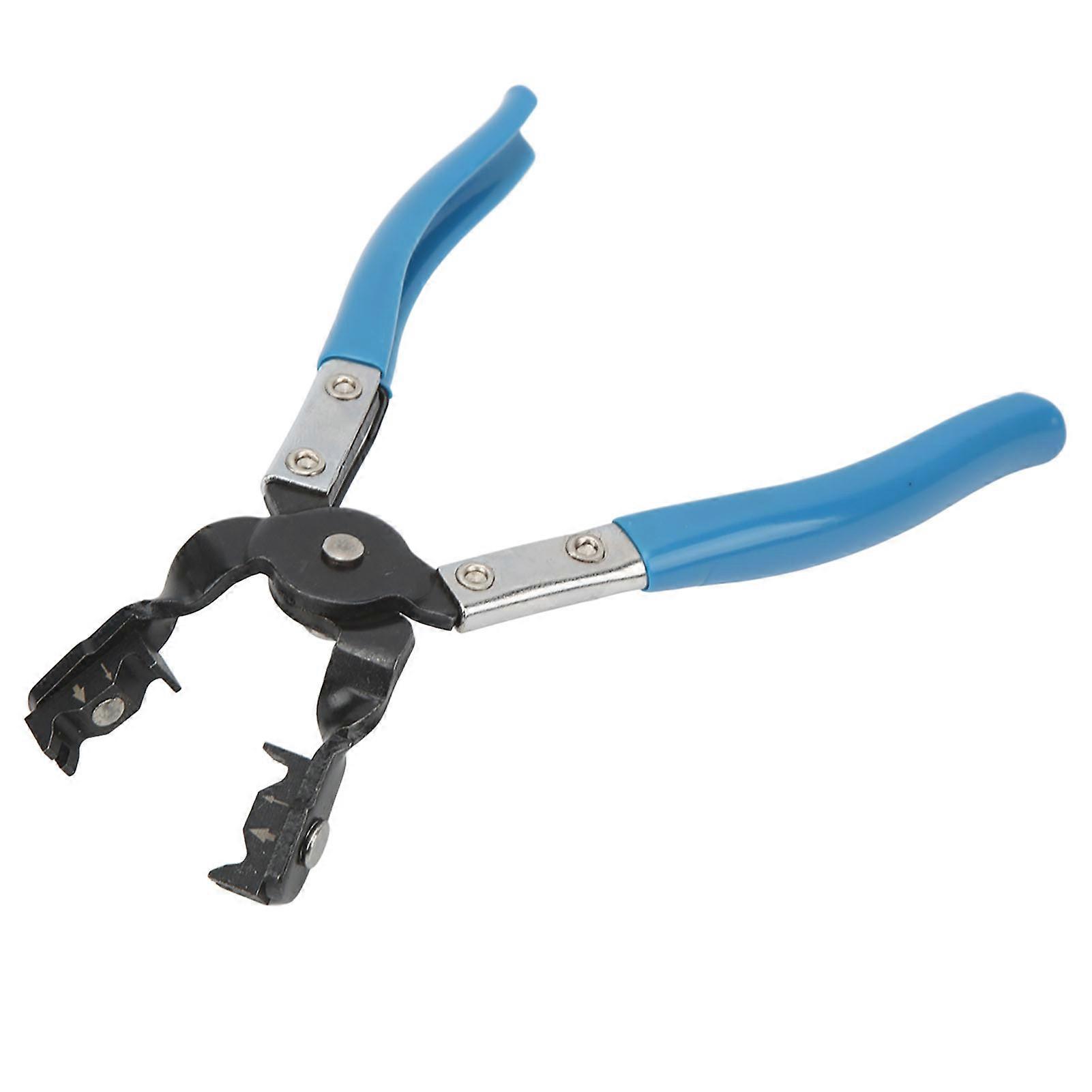 Hose clamp pliers, angled swivel jaws, spring-loaded handles, universal for Clic R type hoses
