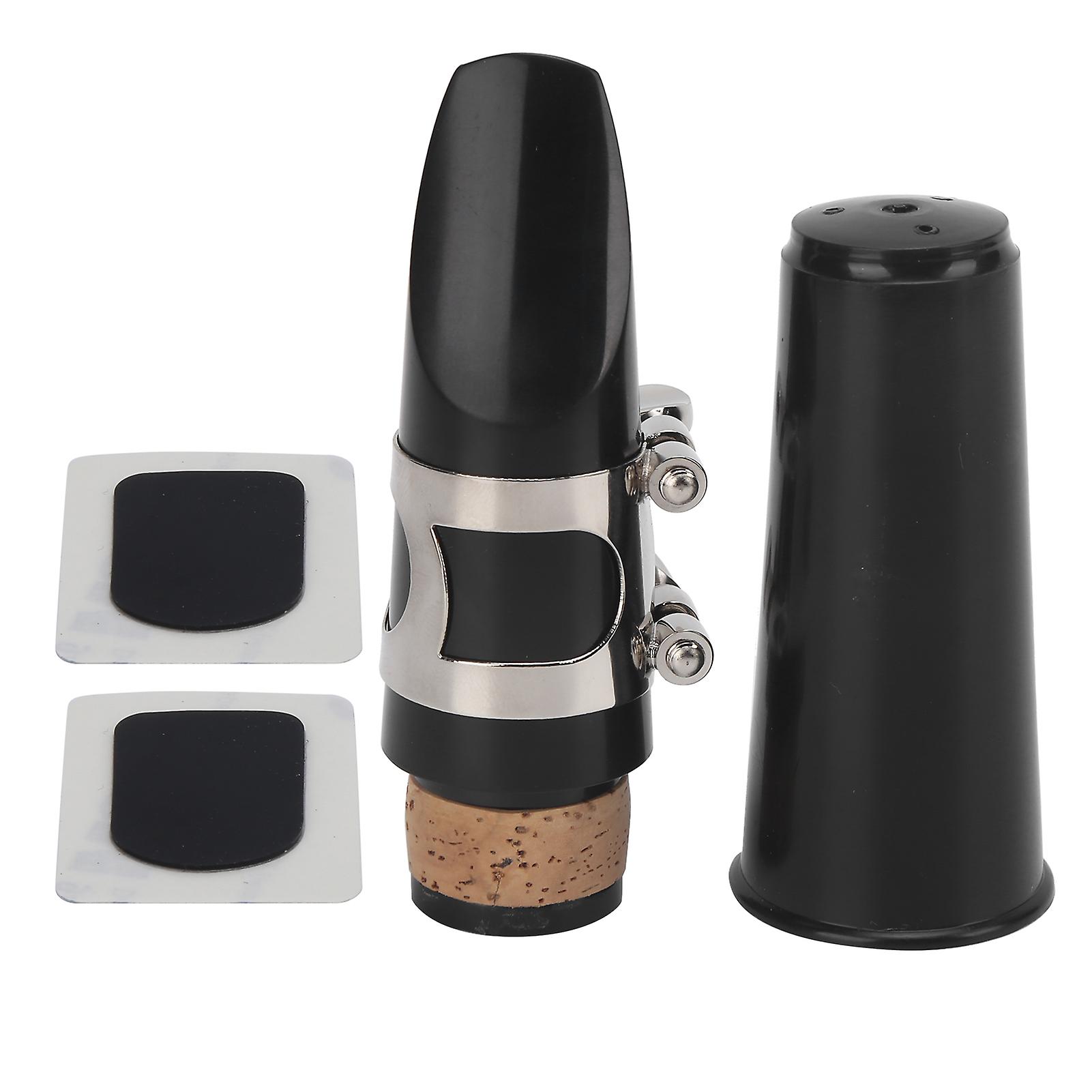 Kit d'embouchure de clarinette avec coussinets de ligature ABS et capuchon d'anche, accessoires pour instruments de musique (noir)