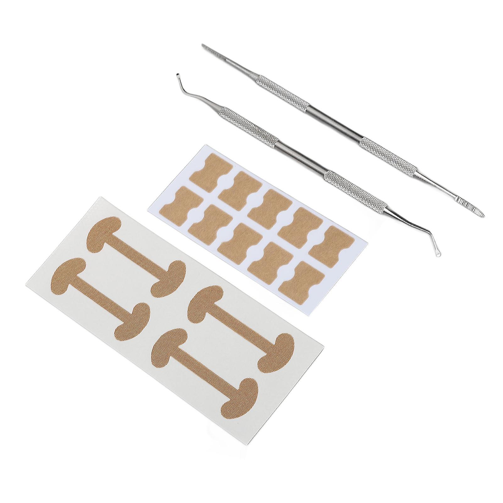 120pcs Ingrown Toenail Corrector Strips Double Sided Rubber Strip Toenail Corrector Patch 