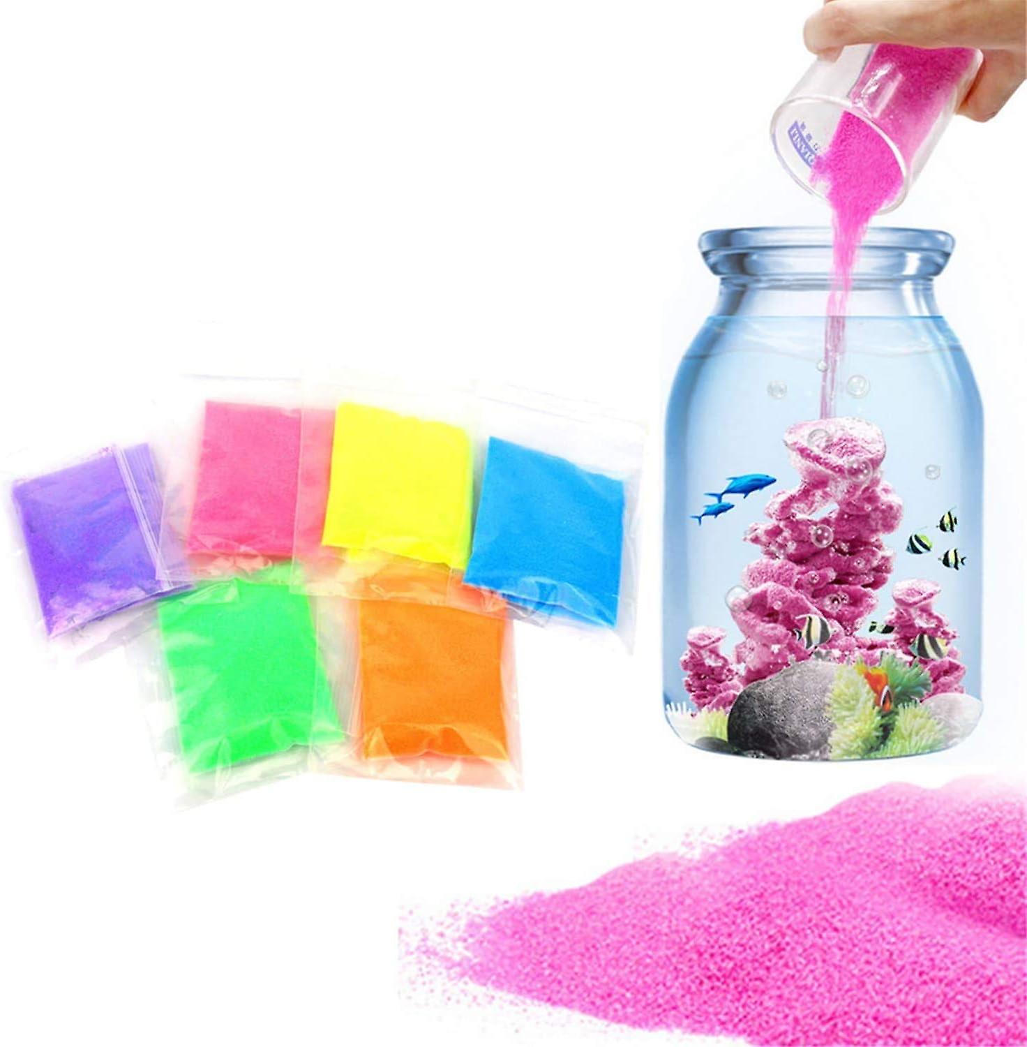 6パックマジックサンド - 教育の革新、マジックサンドスペースサンド、疎水性サンドプレイ、子供と大人のためのサンドカラーサンドのおもちゃ-6色