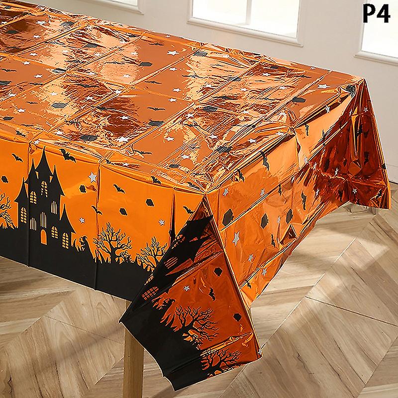 1Pc Halloween Tablecloth Pumpkin Spider Web Bat Ghost Table Cover Party Decor