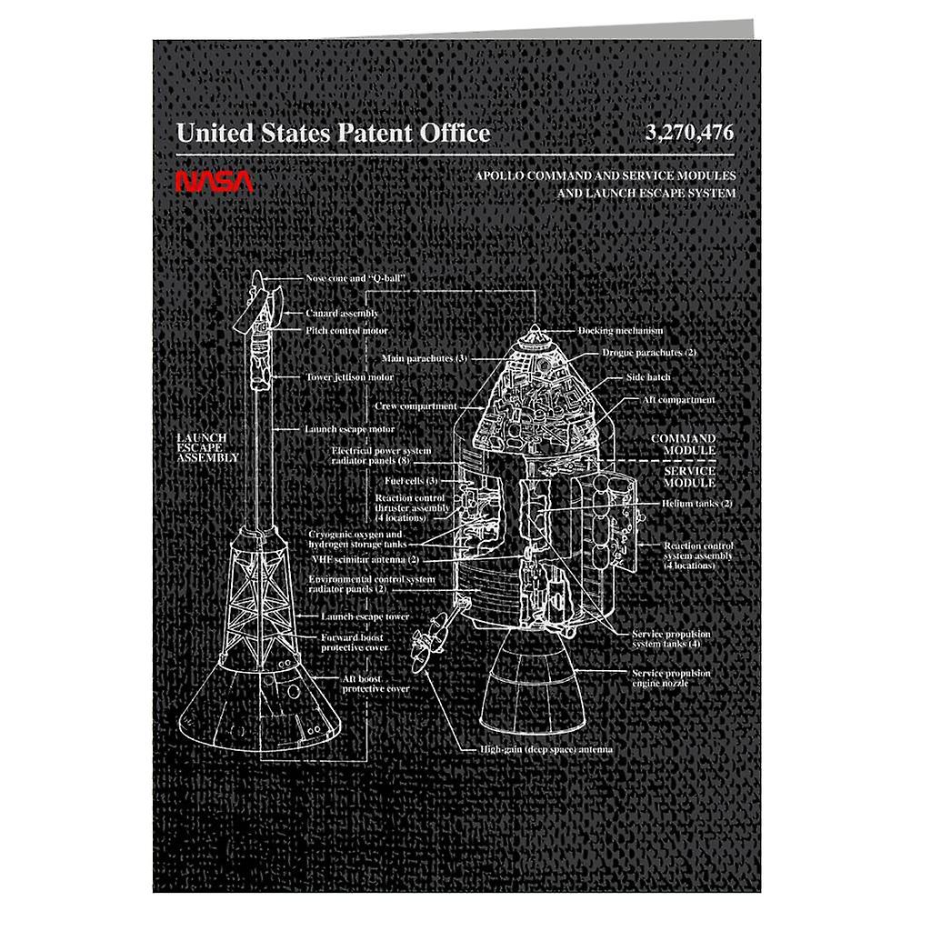 NASA Apollo CSM Escape System Blueprint Greeting Card