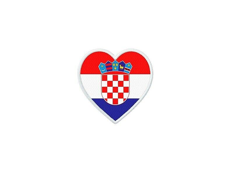 Patch badge ecusson prints thermocollant heart flag HR croatia