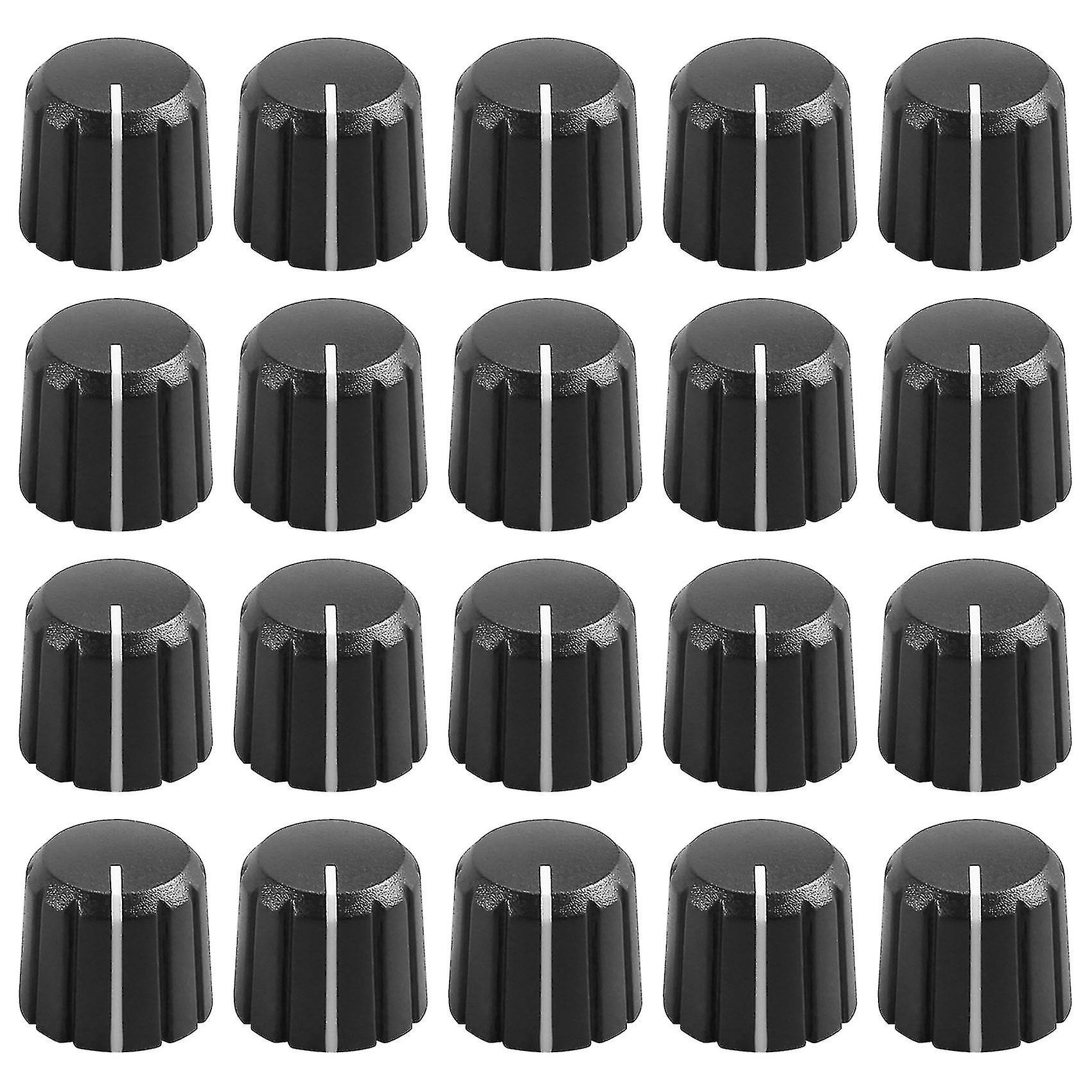 20 قطعة 15x13.5mm البلاستيك الجهد المقبض الدوار ل 6 مم قطر D نوع رمح حجم الغيتار مقبض