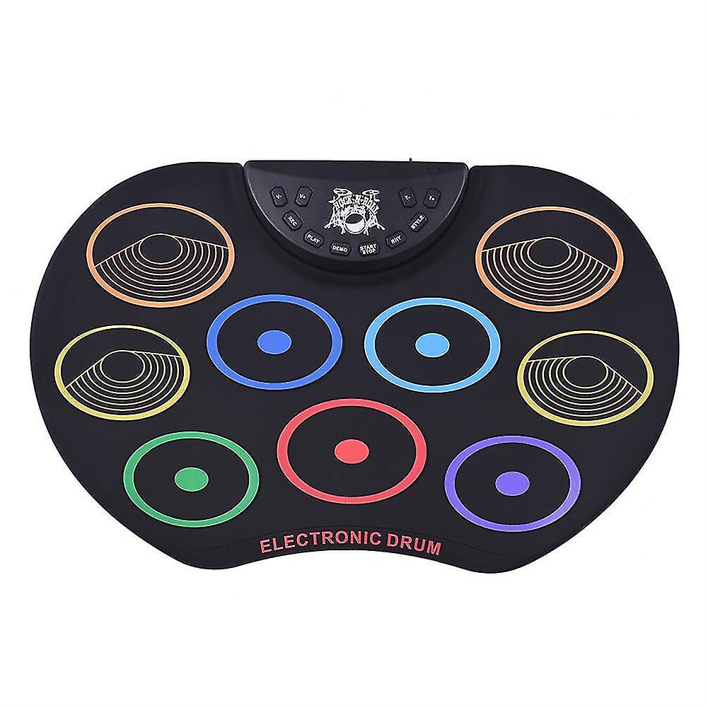 Portable Colorful Electronic Drum Set Recording Playback Functions Roll-up Electronic Drum Music Gift For Beginners Children