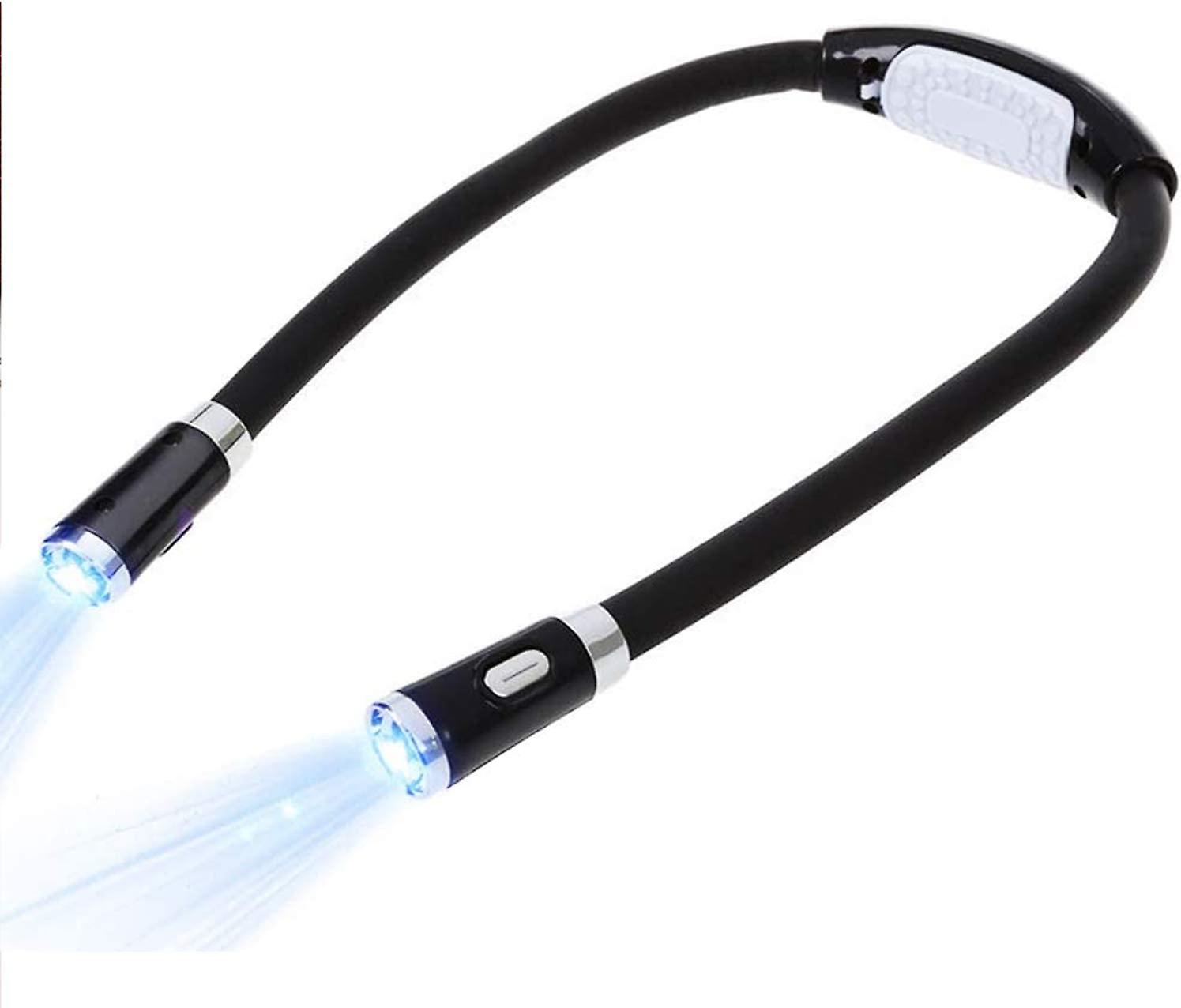 Neck Reading Light Book Light 4 LEDs 3 Patterns Neck Reading Light Hands-free Flashlight