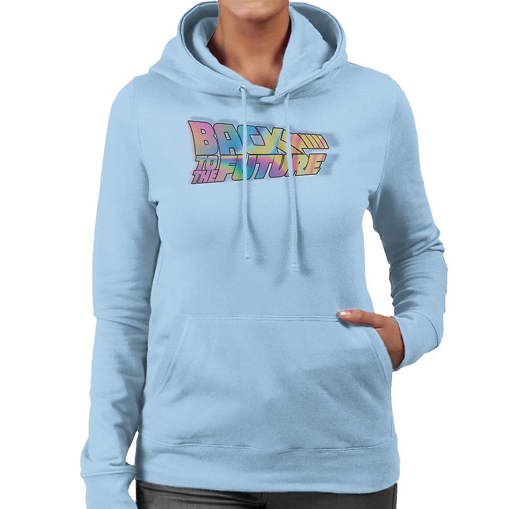 Back to the Future Mist Gradient Logo Women's Hooded Sweatshirt