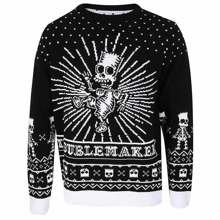 The Simpsons Unisex Adult Bad To The Bone Knitted Jumper