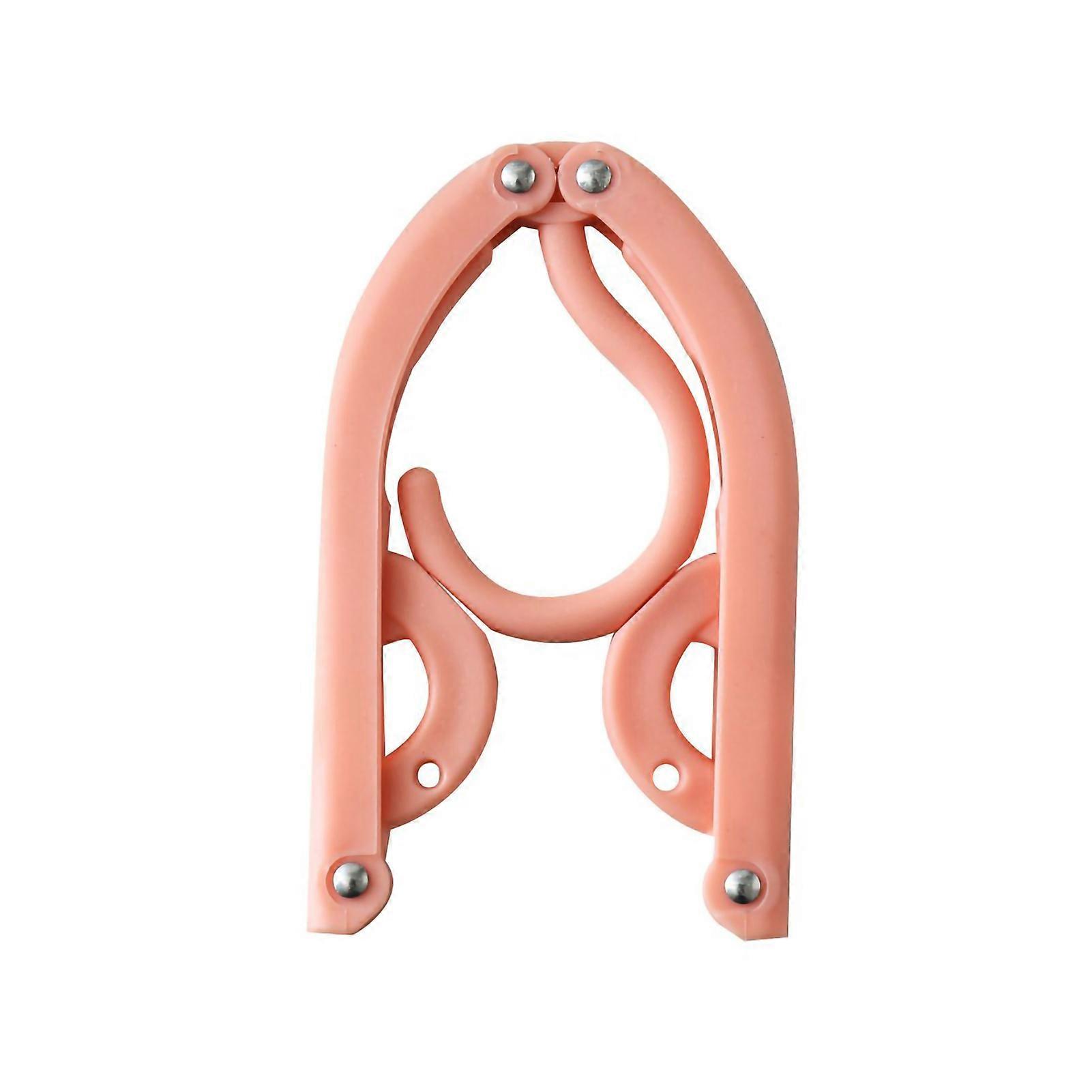 Folding Hanger 3 Fold Design Rust Proof Portable Colored Hangers For Household Travelling Hotelgreen