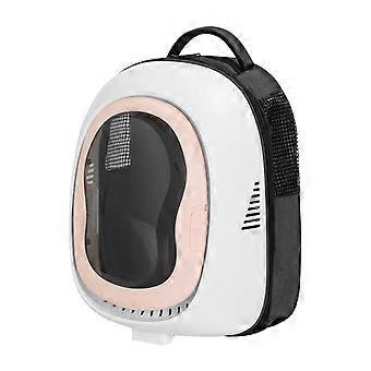 Cat Backpack Large Space Breathable Broad Vision Portable Pet Backpack Carrier Bag with Security Locks for Pet Cat Dog Pink