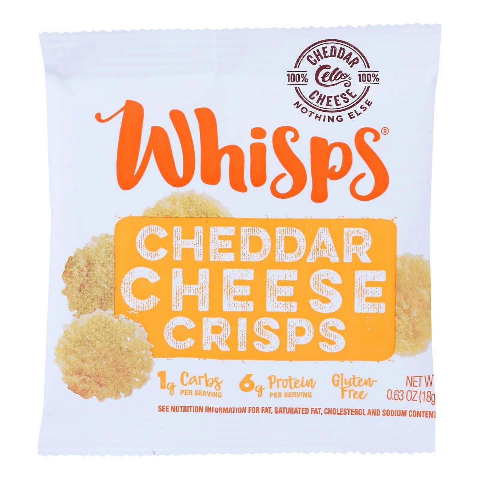 Whisps - Kaas Crisps Chedder Single Serve - Doos Van 12-0.63oz