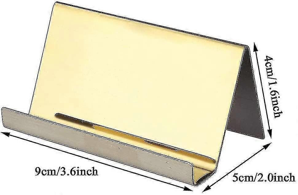 2stk visitkortholder i rustfrit stål Kortdisplaystativ Holdbart rustfrit stål