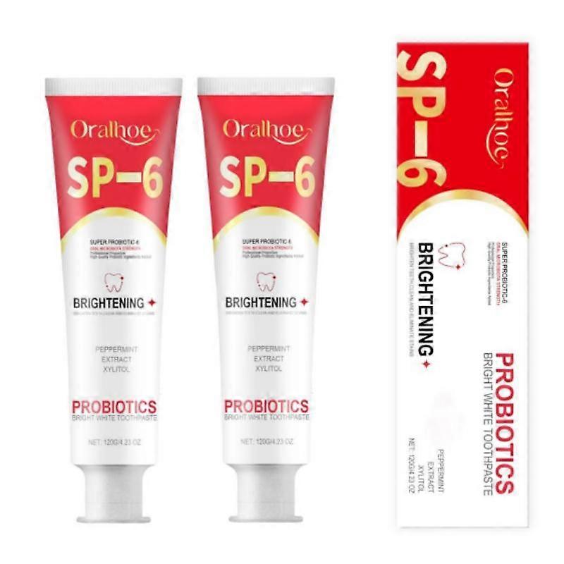 2024 SP-6 プロバイオティクス ホワイトニング歯磨き粉 ブライトニング&ステイン除去 SP6 フレッシュブレス酵素歯磨き粉 ホワイトニング 歯 120g