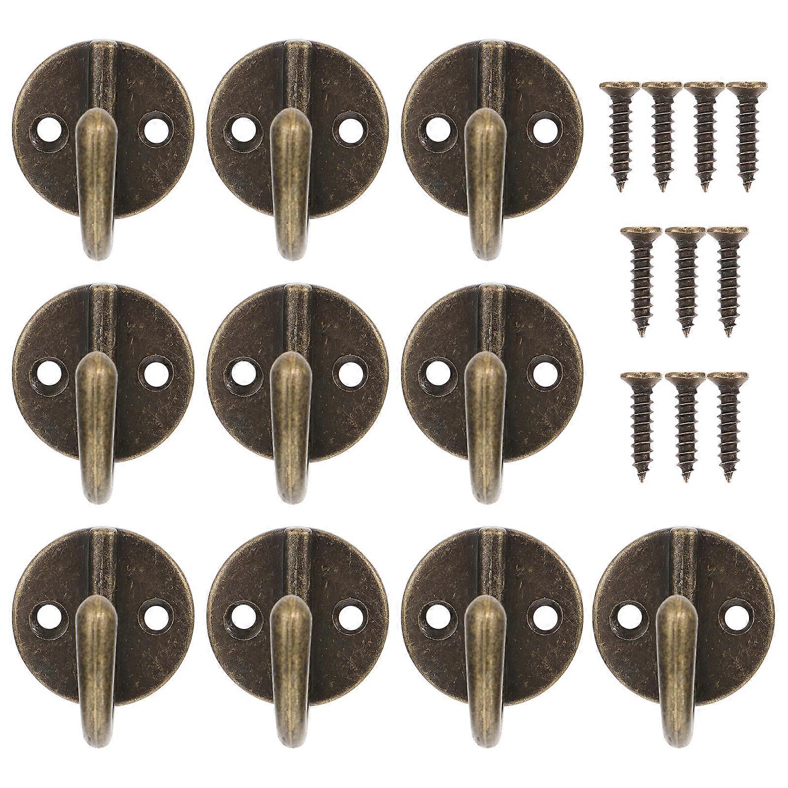 10pcs Wall Mounted Coat Hook Small Alloy Hook Practical Pothook Coat Holder