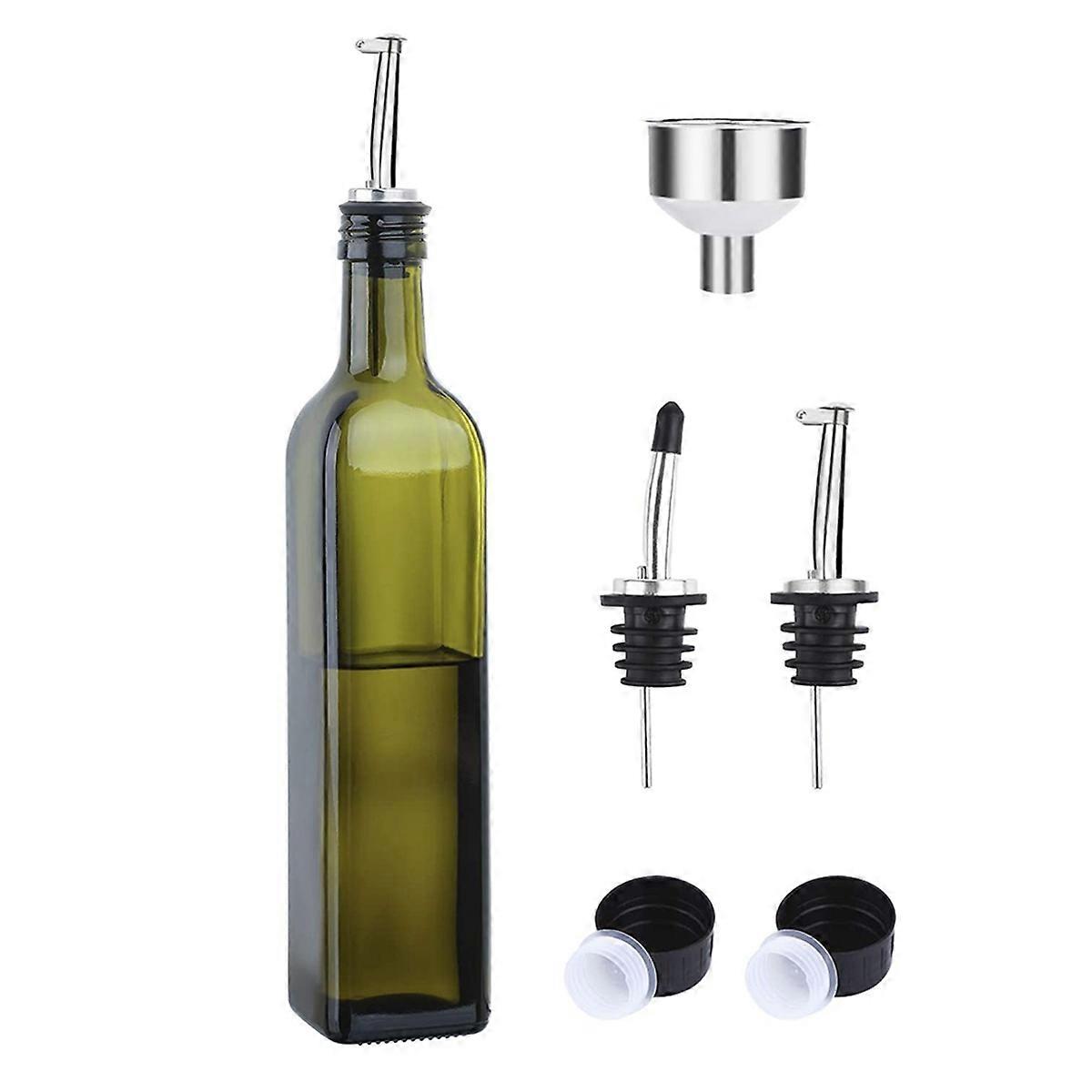 Set 4 Bottiglie Vetro 500ml Con Tappo Sughero | Caraffe Eleganti Per Vino, Acqua E Detersivi