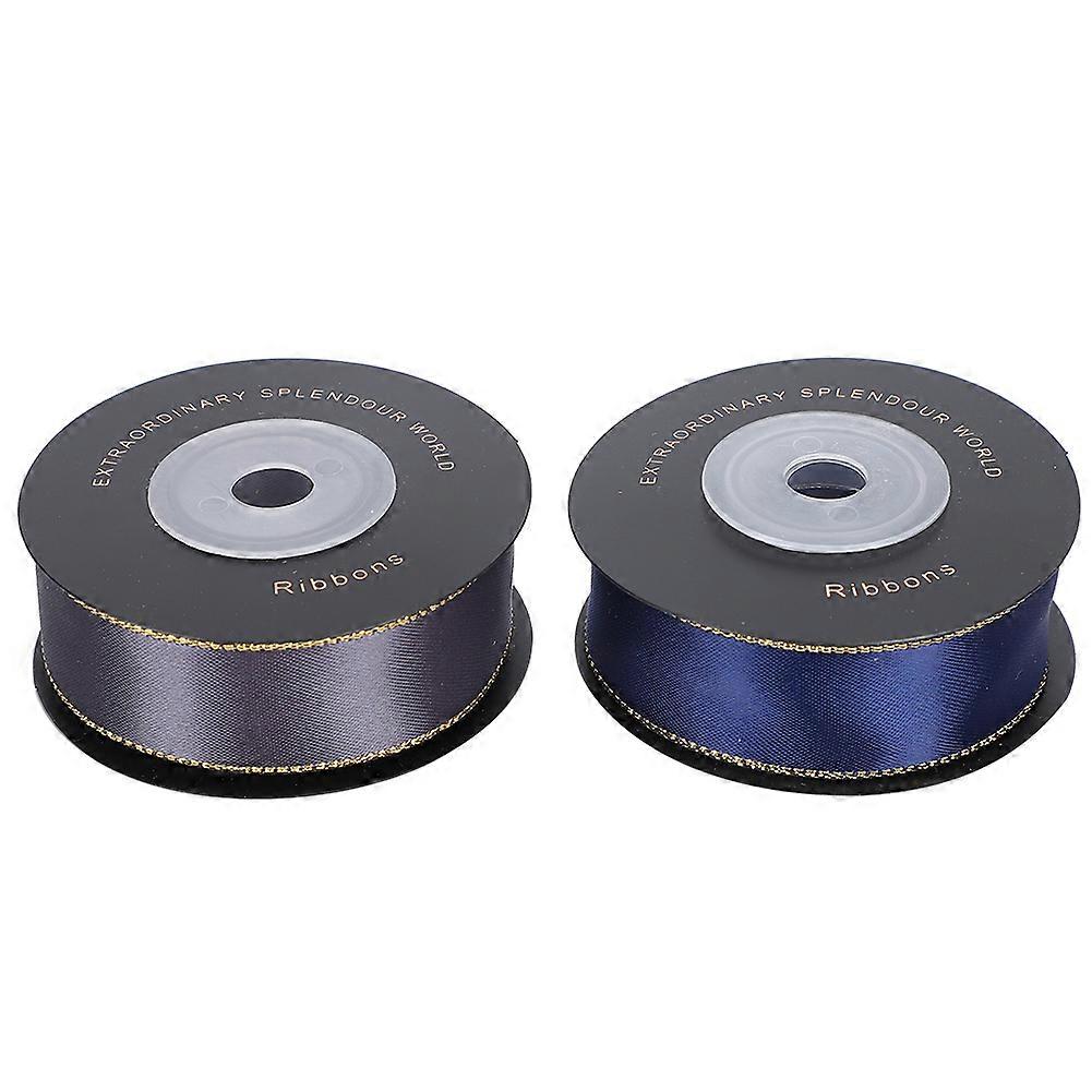 2Pcs Satin Ribbon Wide Double Face for DIY Cake Box Flower Wrap 20 Yards Width 2CM