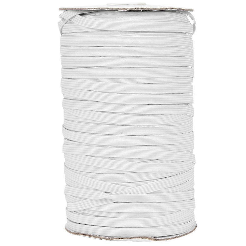 200 Yards/Roll Elastic Band High Elasticity Multifunctional for Protective Clothing 6mm WidthWhite