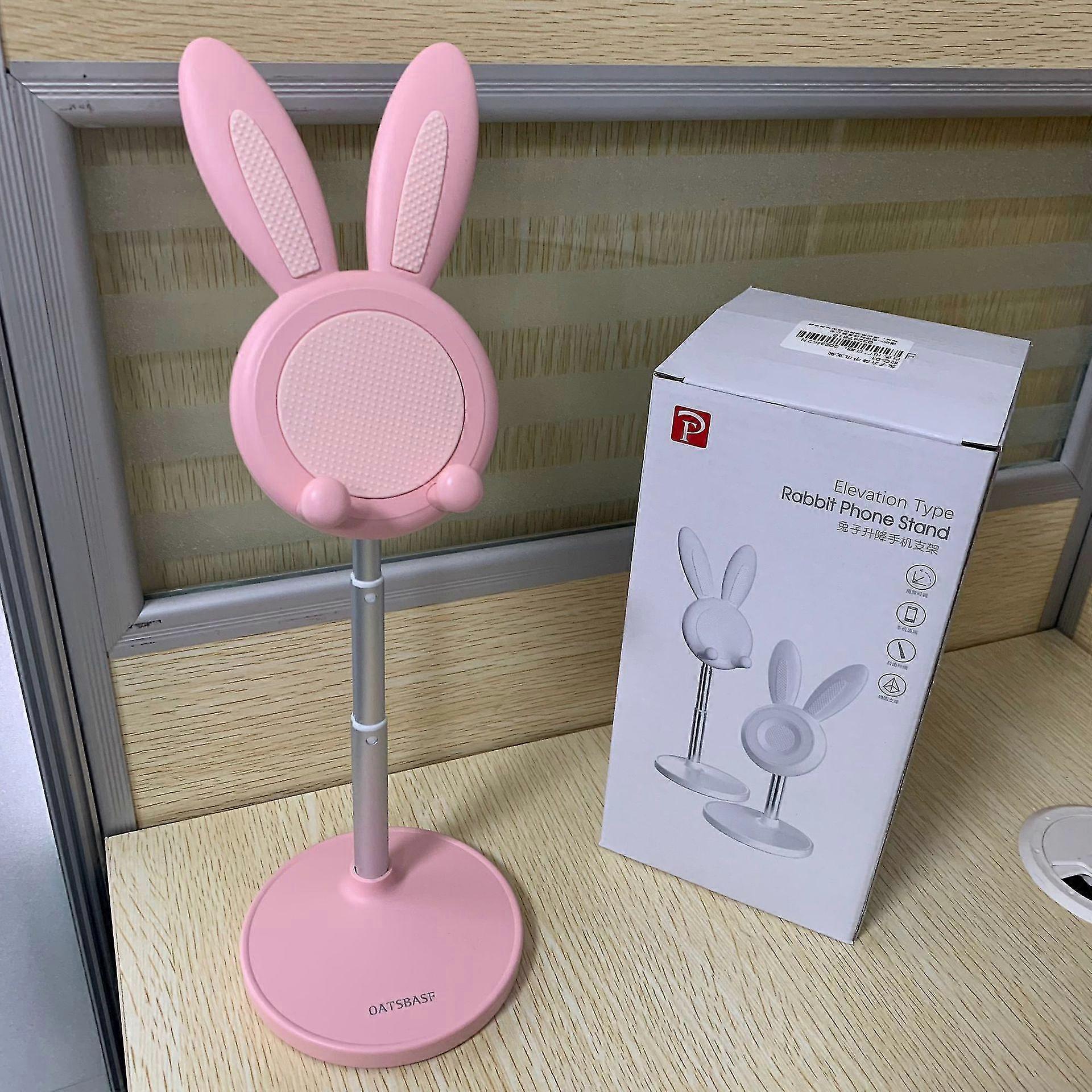 Cute Bunny Phone Stand, Adjustable Lift And Telescopic Portable Tablet Stand, Compatible With Iphone, Kindle, Ipad, Switch, Tablets, All Phones