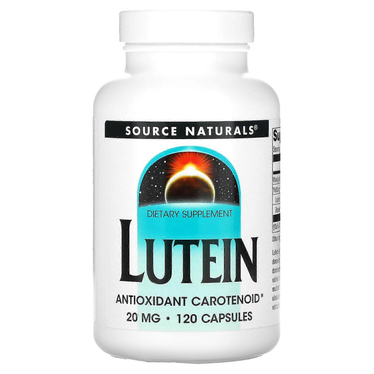 Source Naturals, Lutein, 20 mg, 120 Capsules