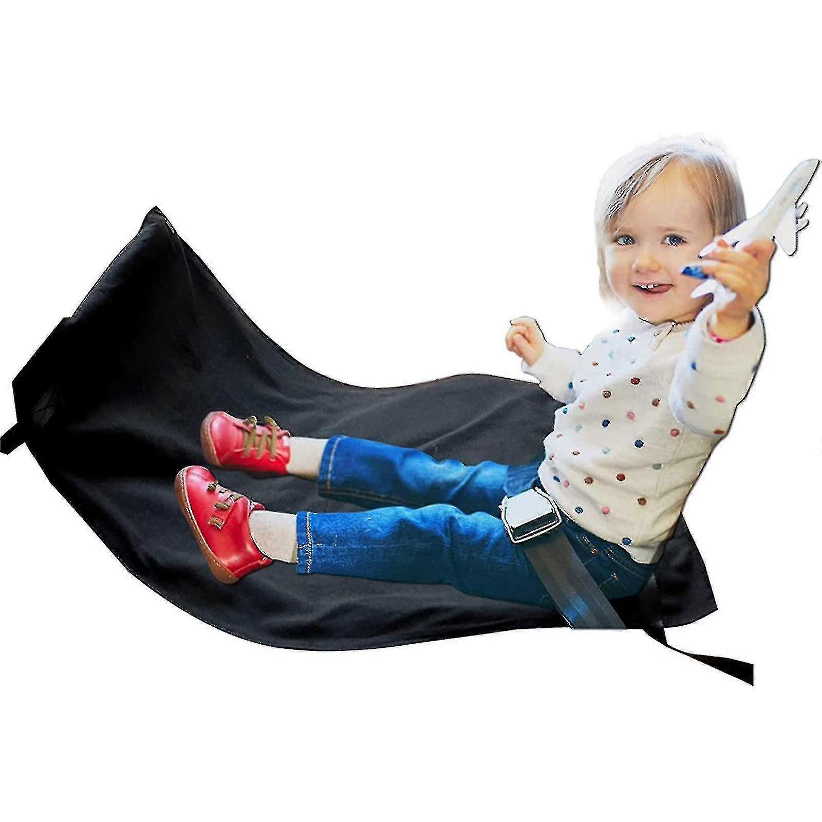 Airplane Seat Extender For Kids - Portable Footrest Bed With Side Pockets