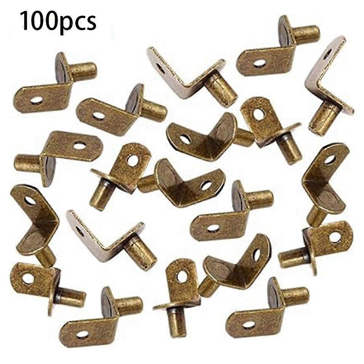 100pcs Shelf Support Stud Pins, L-shaped Cabinet Furniture Partition Brackets, Movable Partition Br