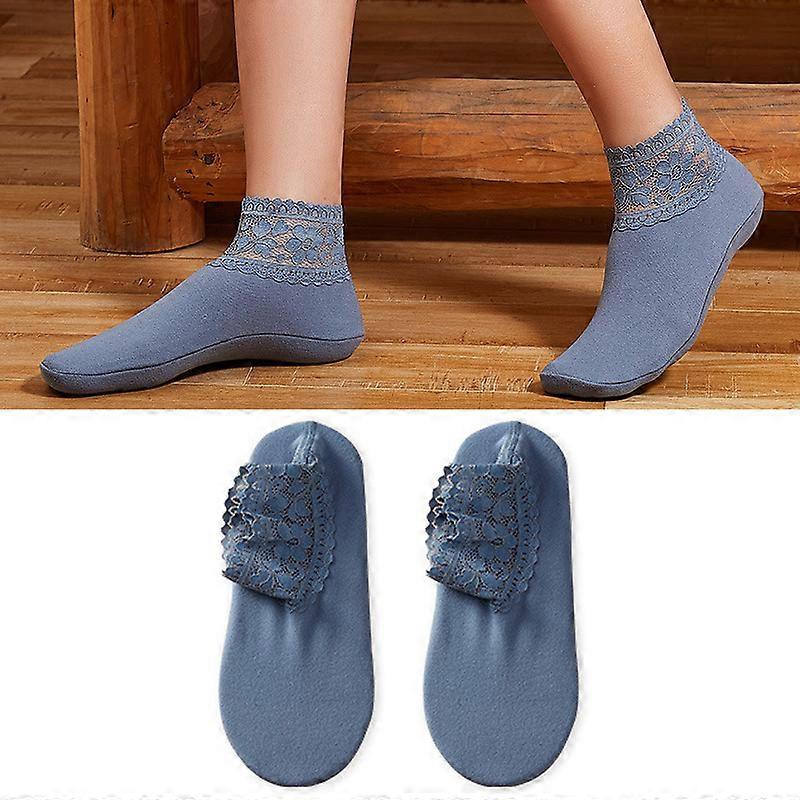 Anti-Slip Lace Socks With Fleece Winter Warm Soft Plush Fleece Socks Floor Sleeps Socks for Women
