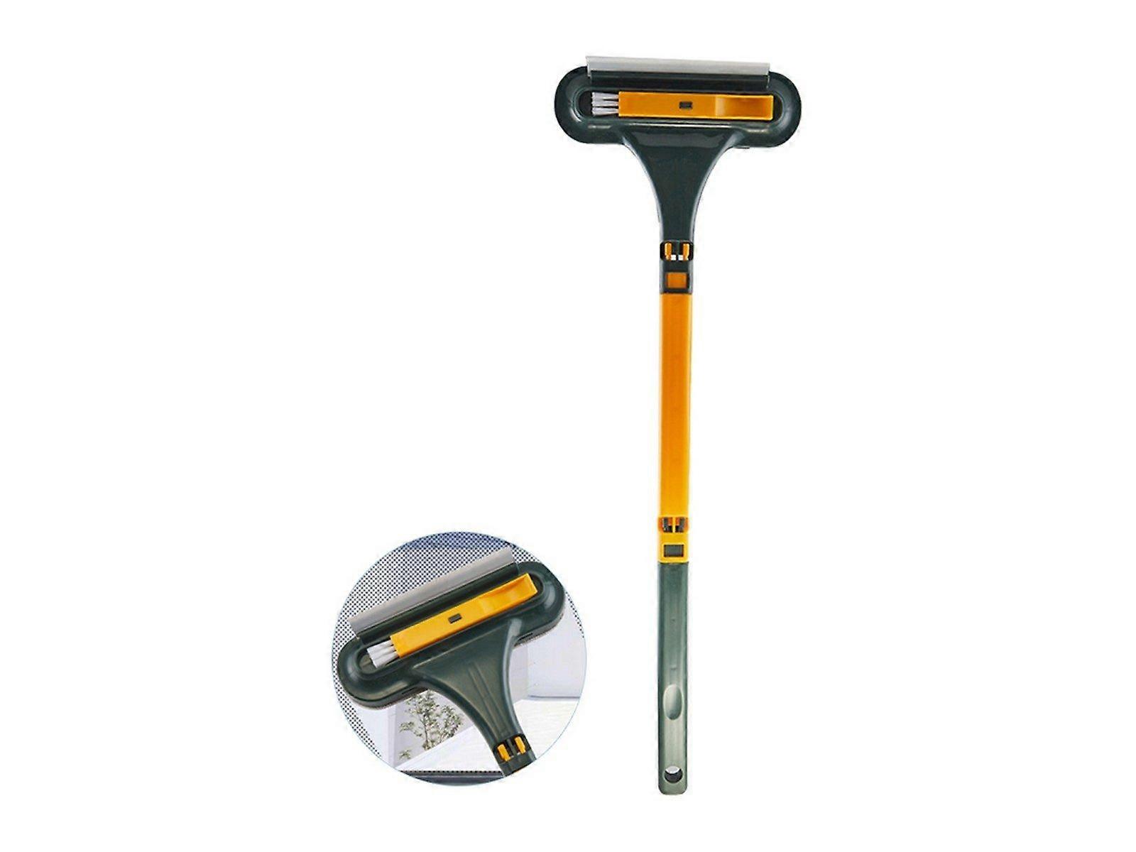 3-in-1 Multifunctional Window Screen Cleaning Brush - Yellow