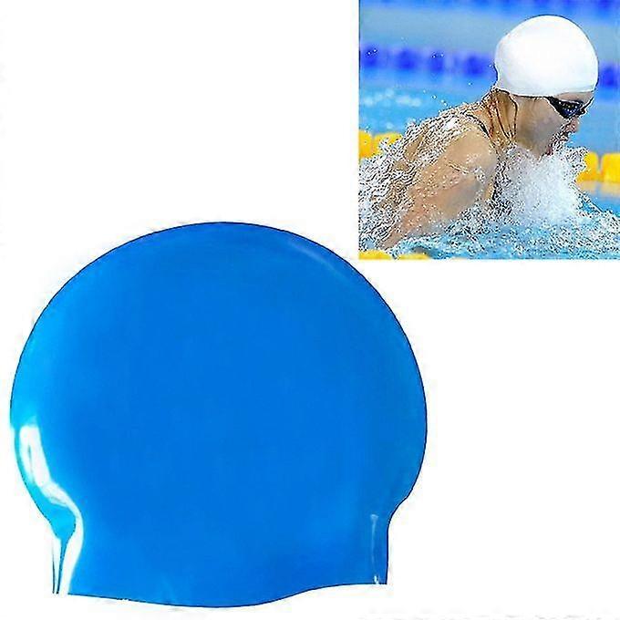 Glossy Seamless Pure Silicone High Elasticity Professional Swimming Cap