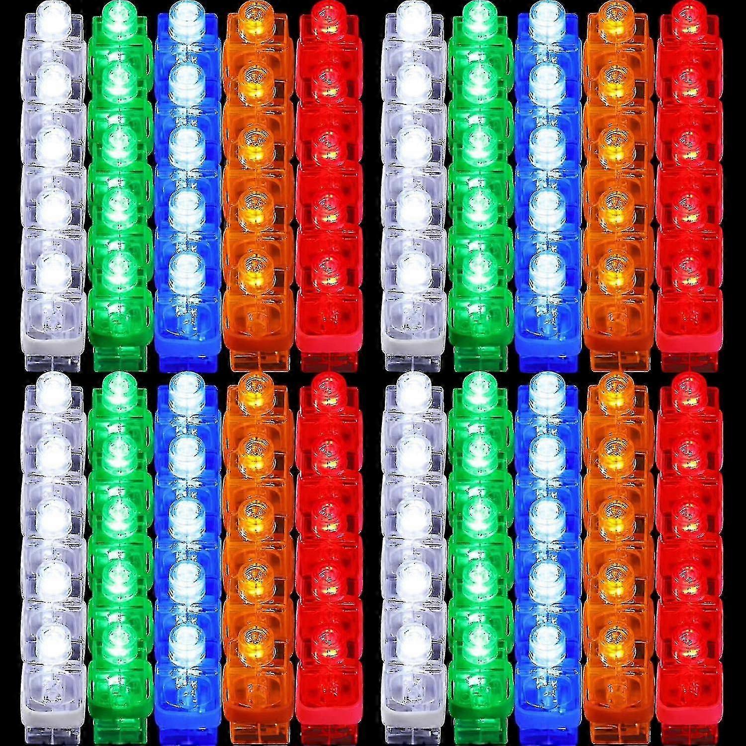 20-100 جهاز كمبيوتر شخصى أدى أضواء الاصبع مشرق اصبع الهذيان أضواء خاتم الاصبع توهج العصي الصغيرة الاصبع الليزر عطلة تضيء خواتم الأصابع