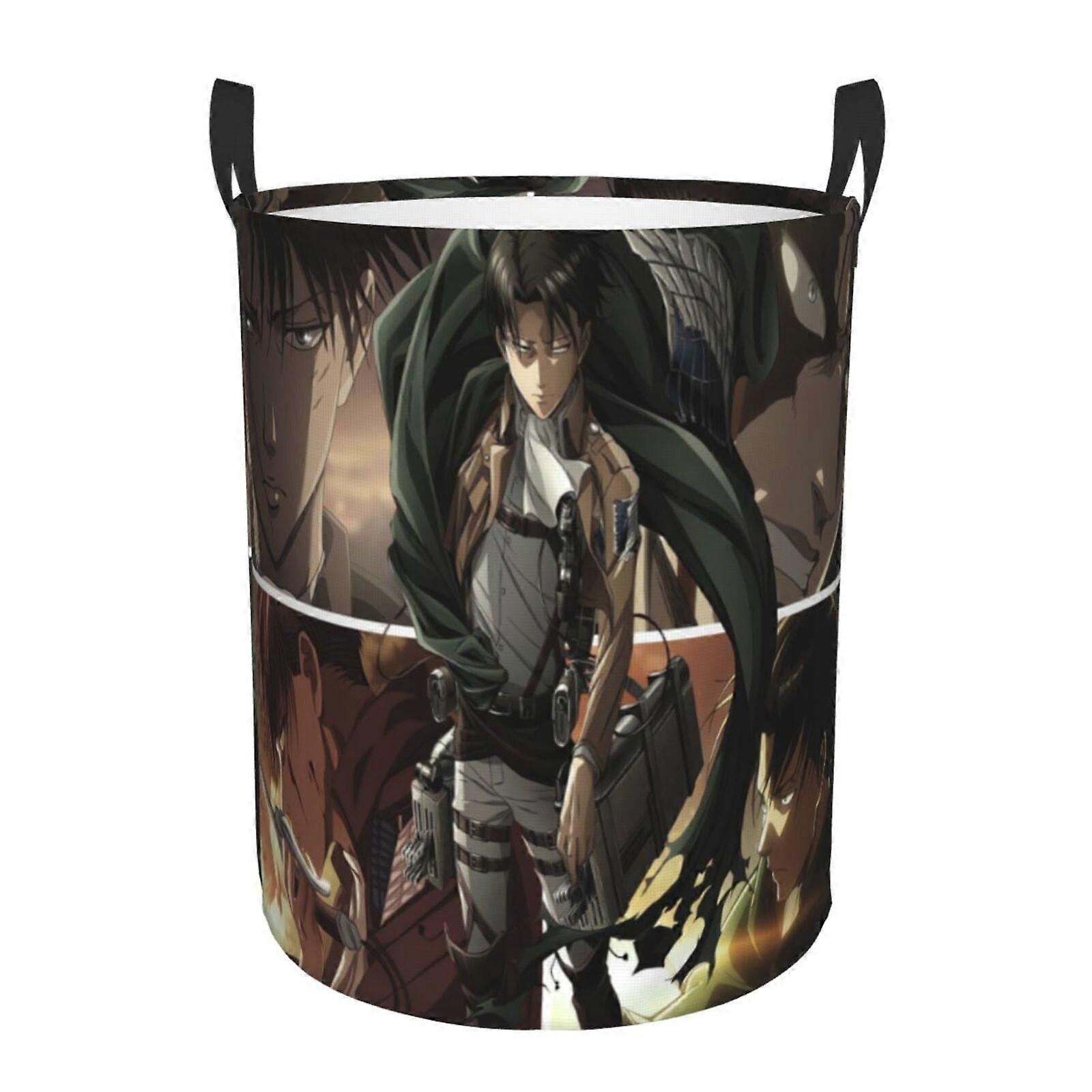 Attack On Titan Wäschekorb, zusammenklappbarer Wäschekorb, Schmutzwäschekorb, wasserdichter Wäschekorb, faltbarer Waschkorb SYS26010