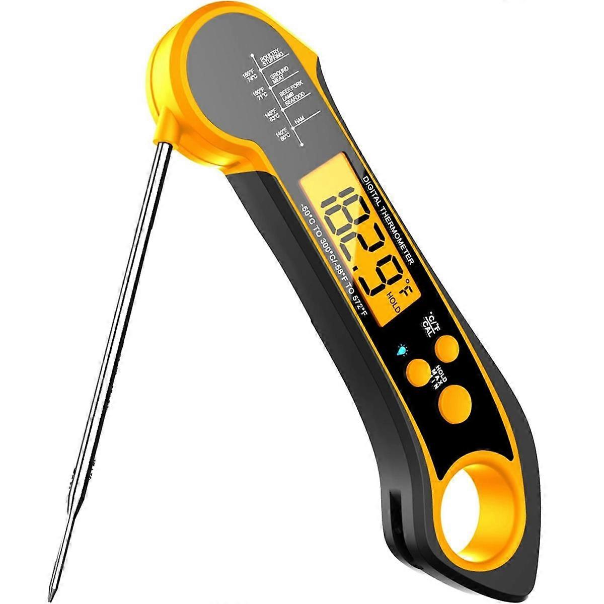 Digital Meat Thermometer,Instant Read Food Thermometer for BBQ Grill, Liquids, Beef, Turkey, and Co