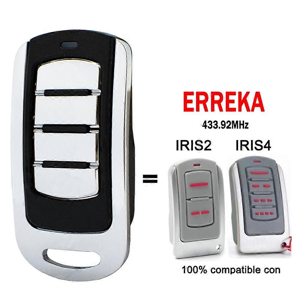 ERREKA Garage Door Remote Control Compatible ERREKA IRIS 2 IRIS 4 Rolling Code 433MHz Gate Key Command