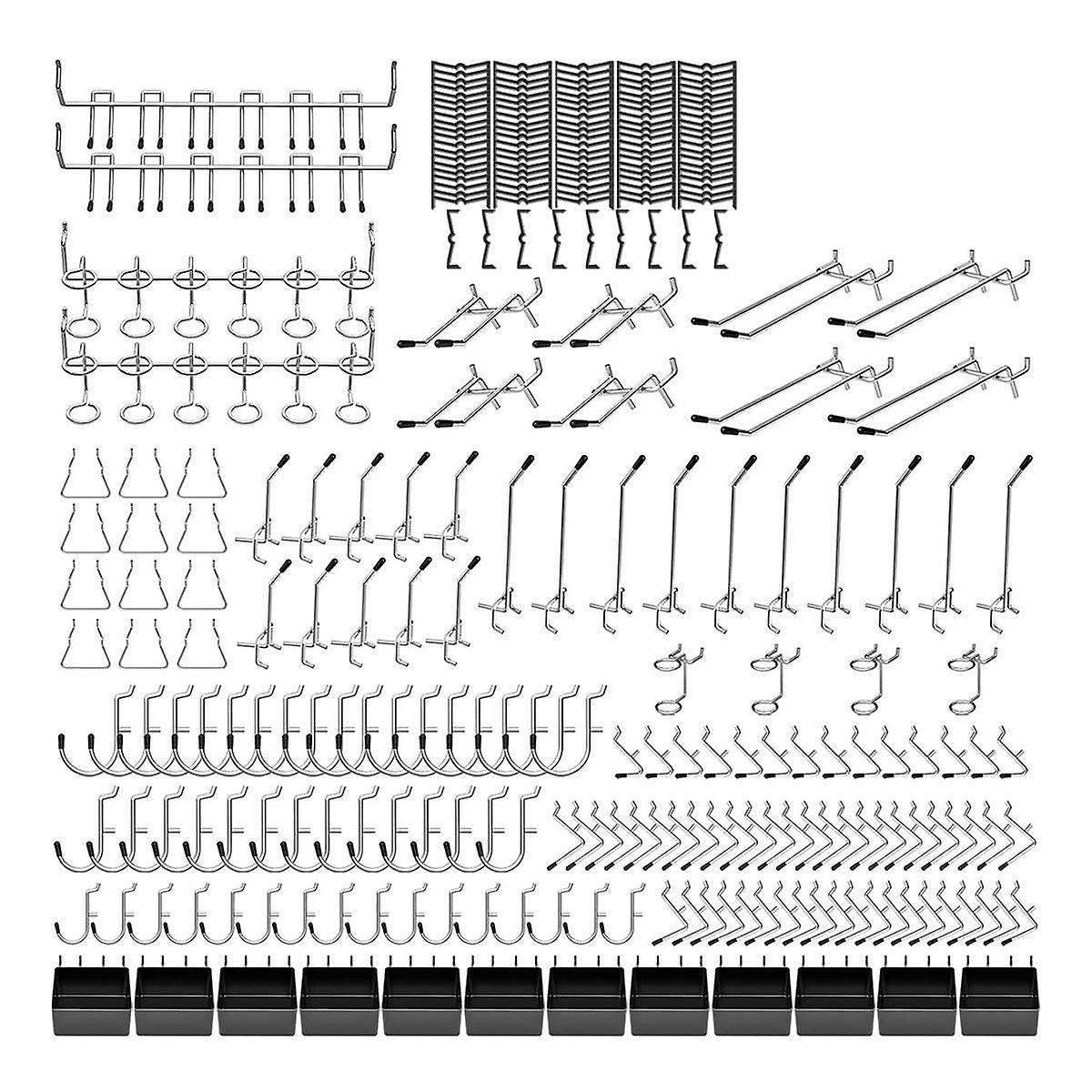 278PCS Peg Board Accessories Peg Board Hooks Set for Organizing Various Tools, 1/8 and 1/4 InchHang