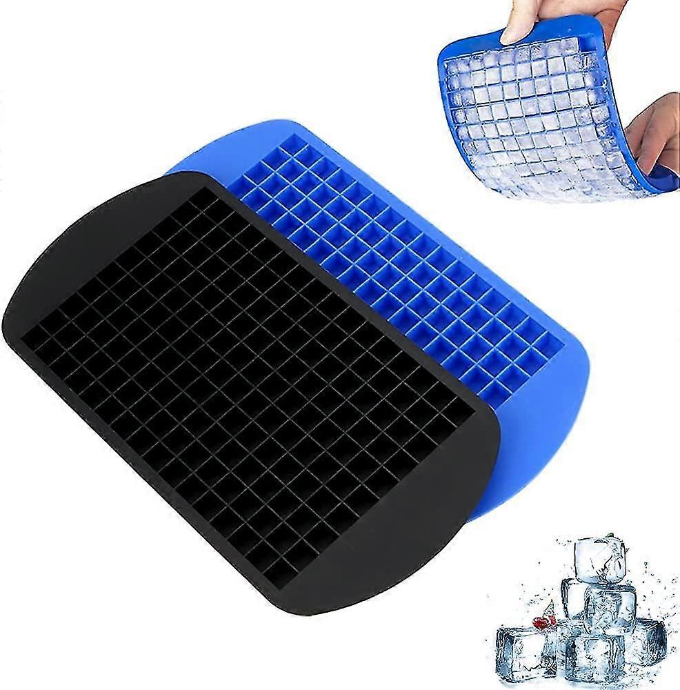 2 Pcs Mini Ice Cube Tray 160 Grids Square Ice Cube Tray Small Silicone Ice Cube