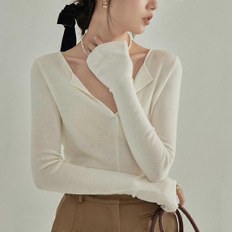 JWL-Wool lapel slim bottom shirt