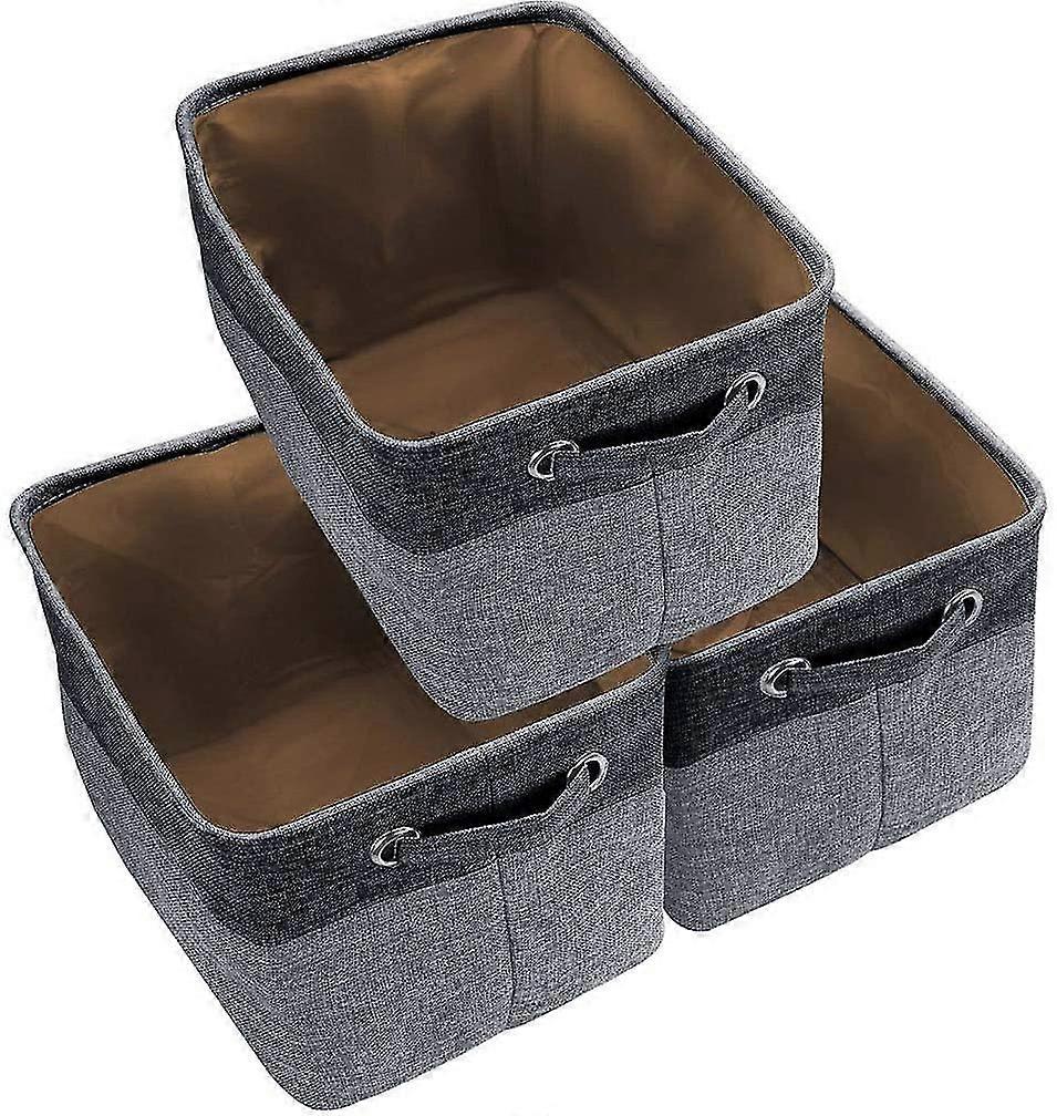 Foldable Storage Bin Basket Set [3-pack], Collapsible Organizer