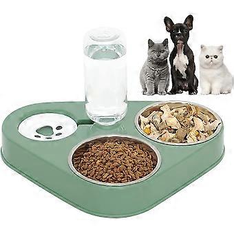 Double Stainless Double Bowl für Haustiere, Double Chat Bowls, 3-in-1 Automatic Water, Chat Cup For Cat Dogs Pet Bowl For Dogs And Cats