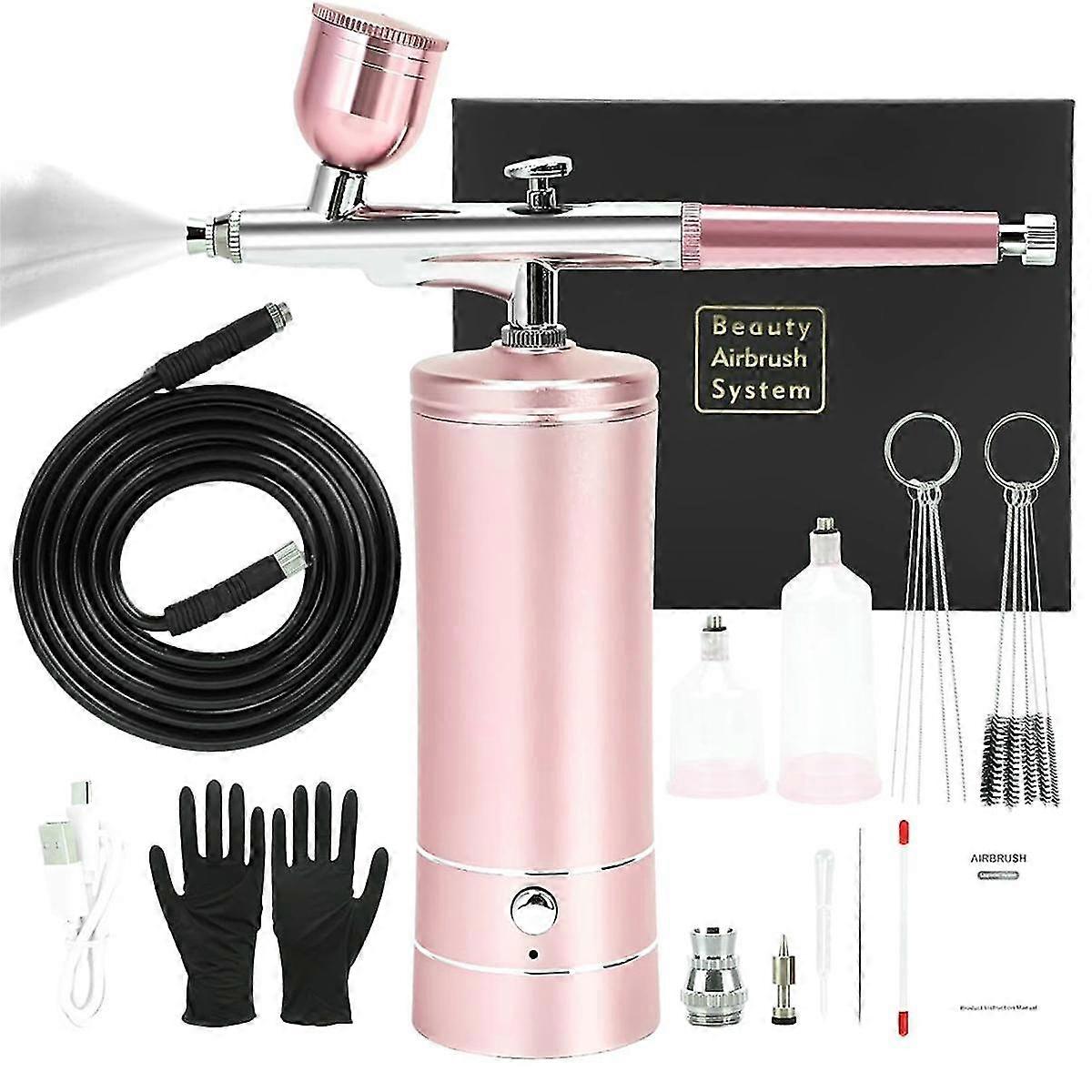 Upgraded Airbrush Set With Air Compressor Cordless Automatic Airbrush Set Handheld Rechargeable Airbrush For Makeup C