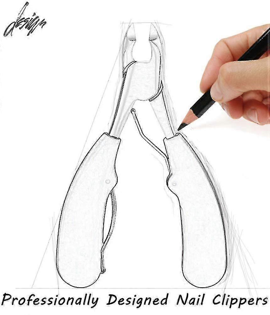 Professional Toenail Clipper For Thick Or Ingrown Toenails - Precision Nail Clipper With Straight Ed